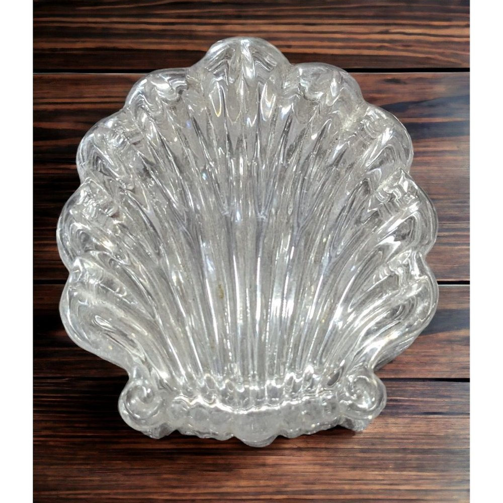 Glass Lidded Seashell Trinket Dish